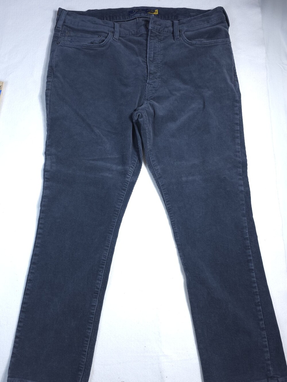 Polo Ralph Lauren Corduroy Pants Men 36x30 Blue Straight Leg Stretch